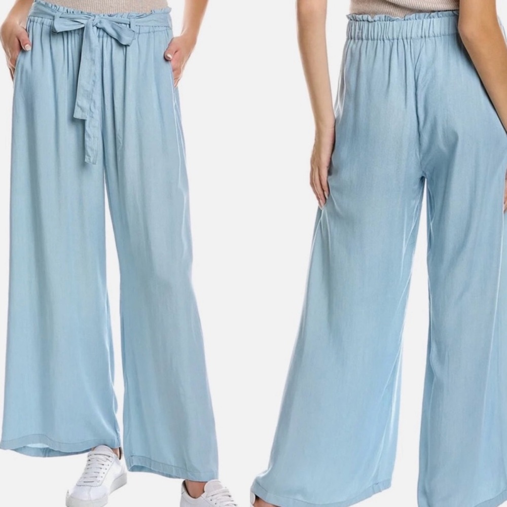 Johnny Was Sky Blue Wide-Leg Pants